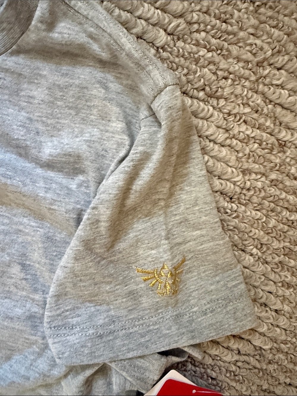 Nintendo Gray Graphic Tee with Black Zelda Triforce Design - Picture 4 of 5